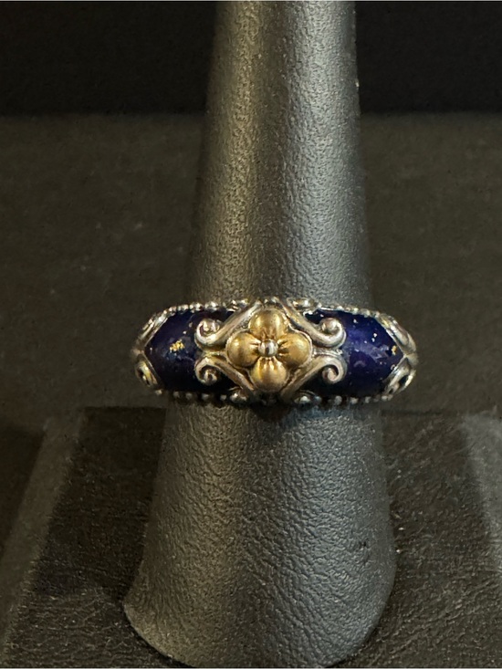 Barbara Bixby Jewelry - Barbara Bixby Sterling Silver, 18k and Enamel Ring